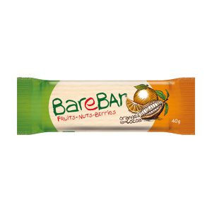 Leader Barebar orange & raw cocoa raakapatukka välipala