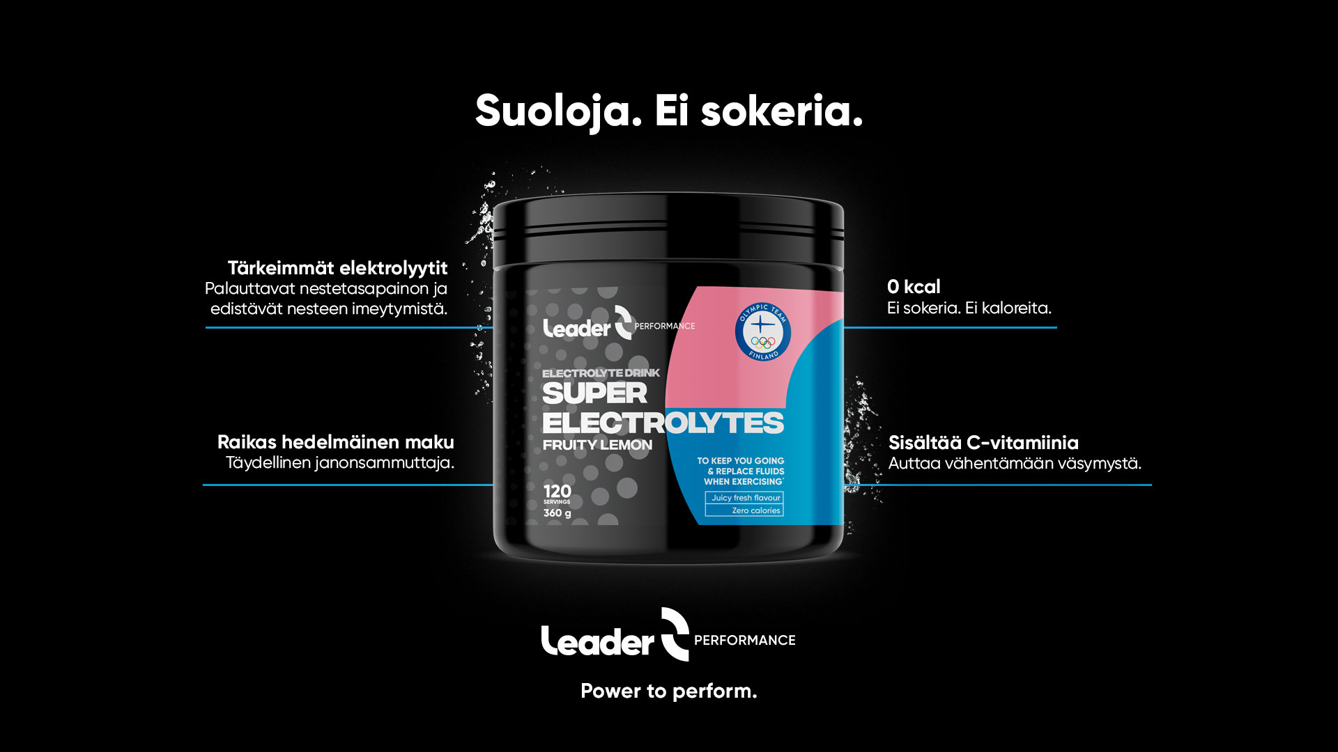 Leader Super Electrolytes elektrolyyttijauheen ainesosat